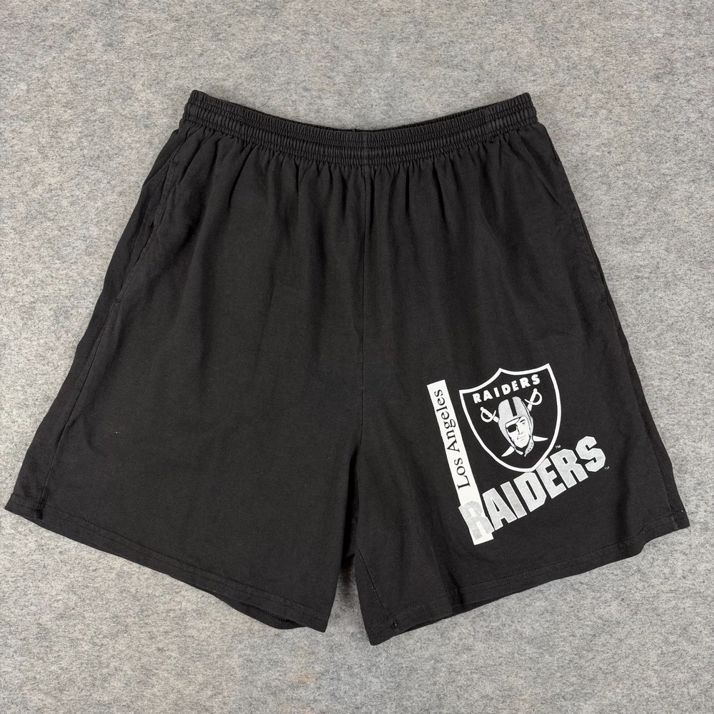 Vintage 90s Hanes Heavyweight Los Angeles Raiders Sweat Shorts Mens Medium M